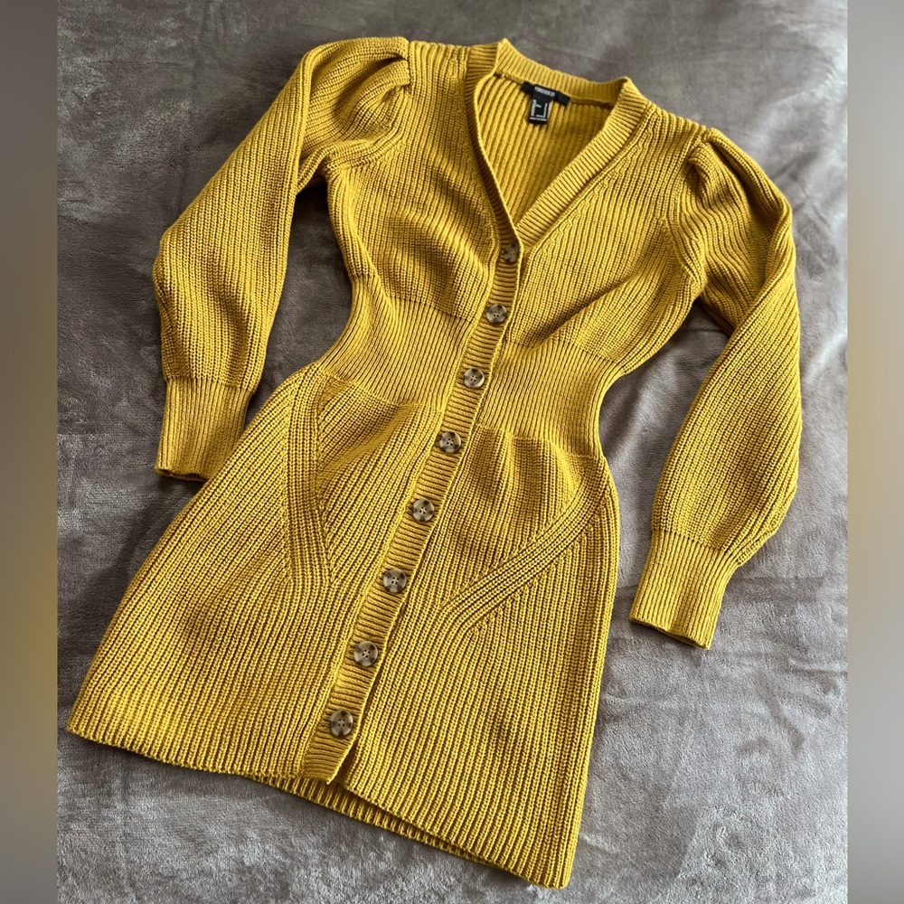 Cute Drop Shoulder Sweater Dress from forever21